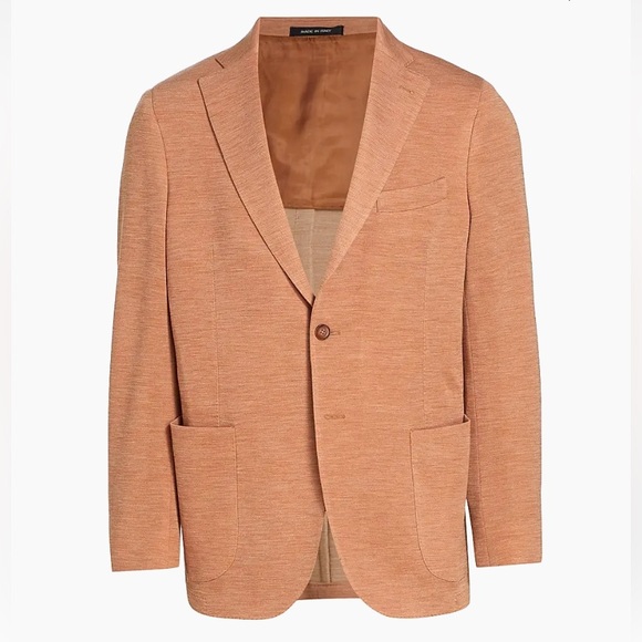 Loro Piana x Saks Fifth Avenue Chiffon Orange Wool Sport Coat Italy 46 L - Picture 2 of 15